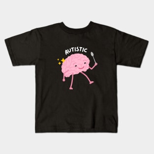 Autistic Brain (Dark) Kids T-Shirt